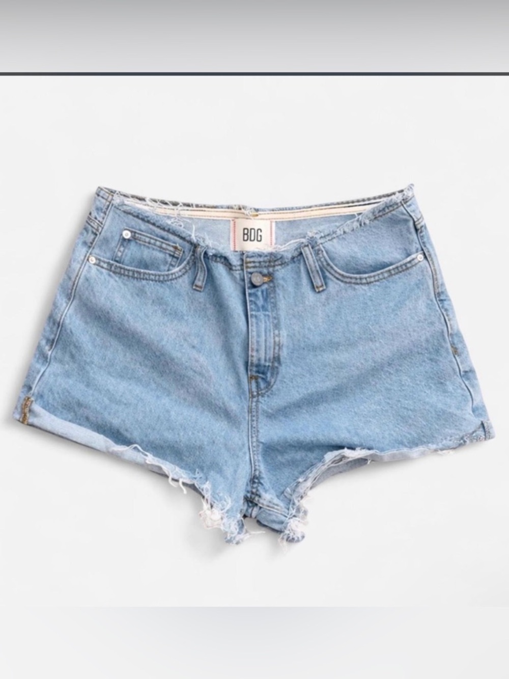 BDG Urban Outfitters Light Wash Distressed Denim Shorts Size 30